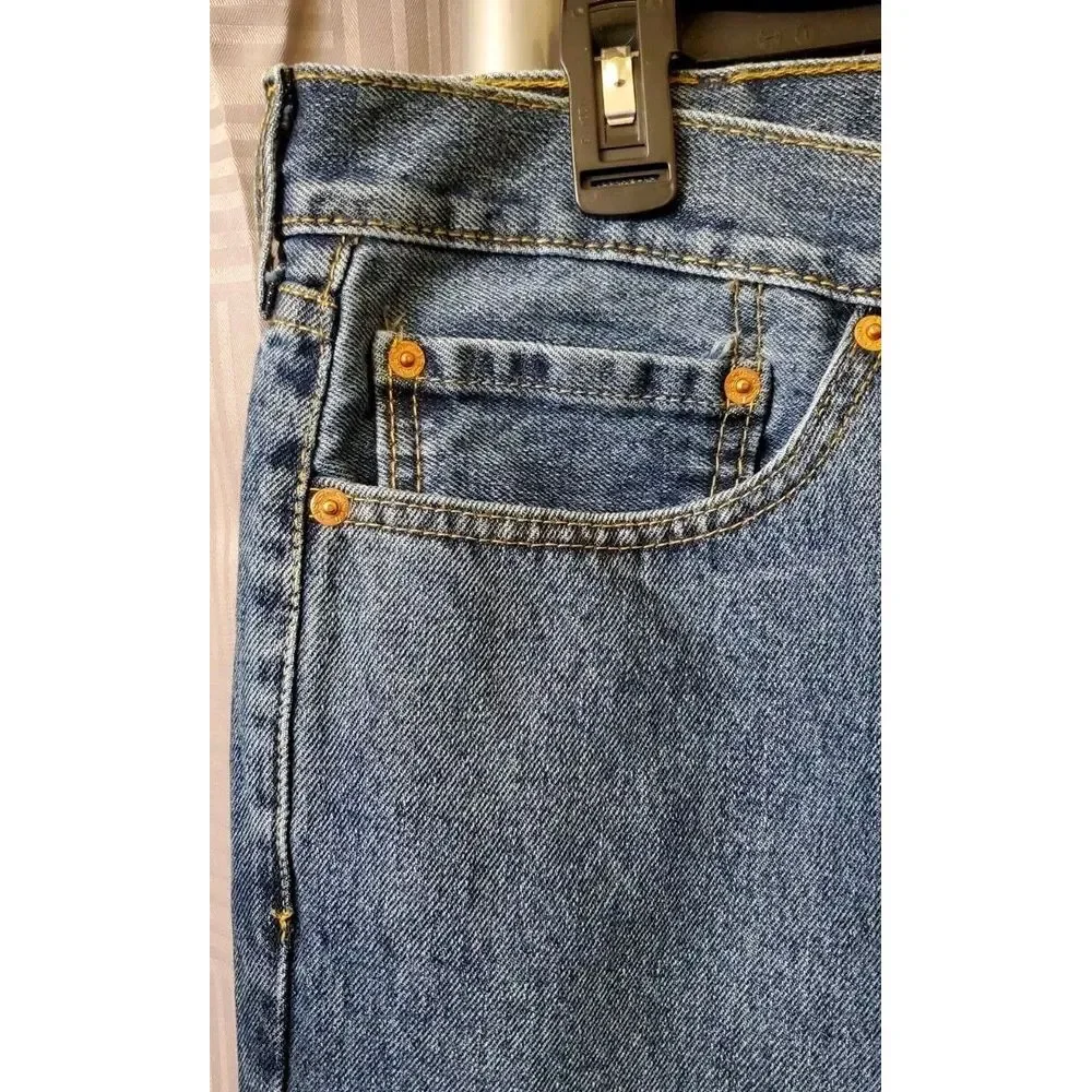 Levi's 505 Mens‎ Straight Fit Stonewash Blue Denim Jeans 38x32